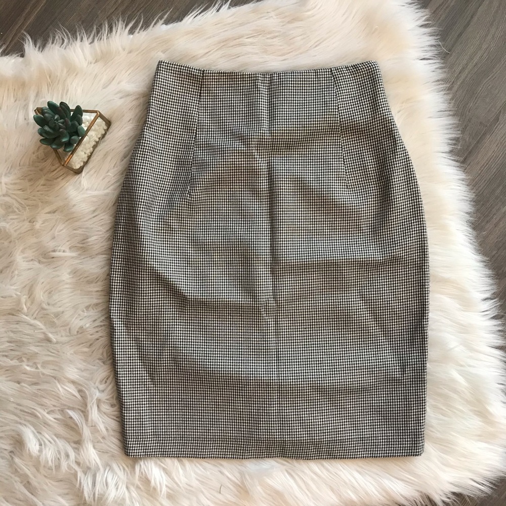 🐝 Vintage Dalmys houndstooth midi skirt S